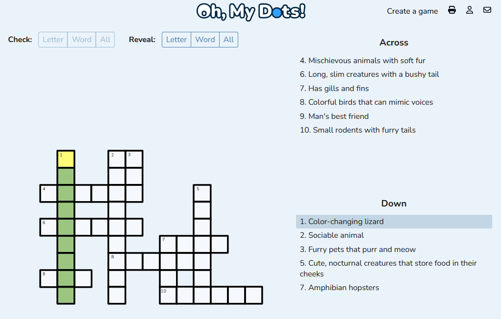 Free Crossword Puzzle