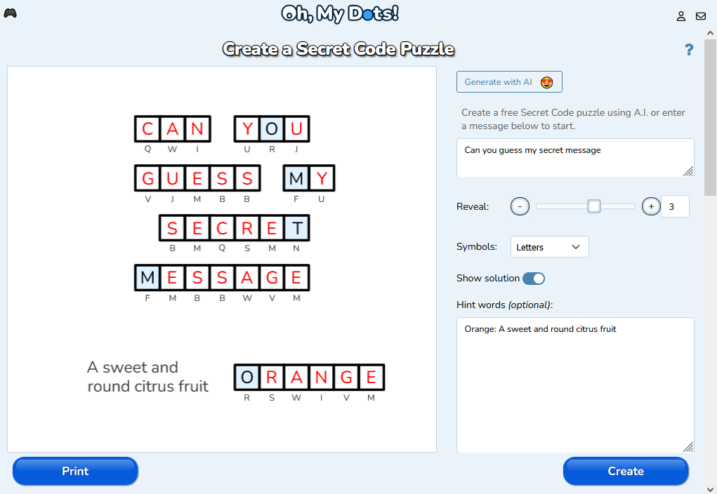 Free online cryptogram maker