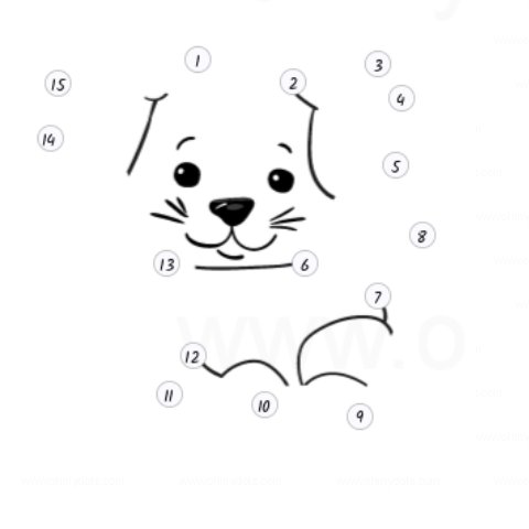 dogs Connect The Dots printable worksheets
