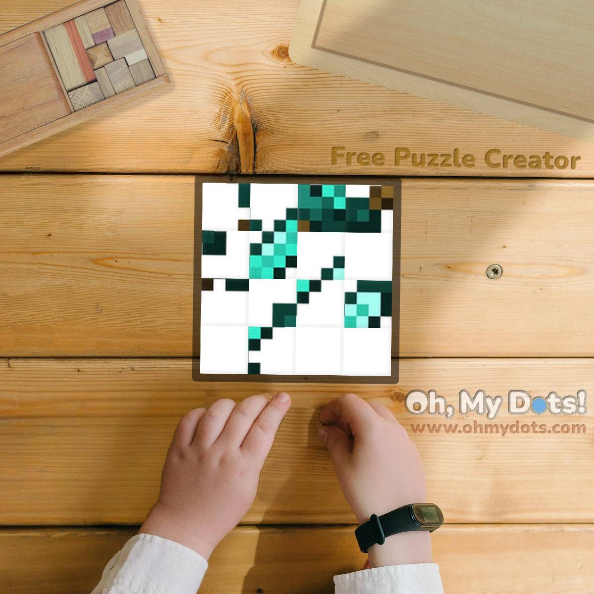 Play or print the free Minecraft Puzzle Picture Puzzle game | Oh My Dots!