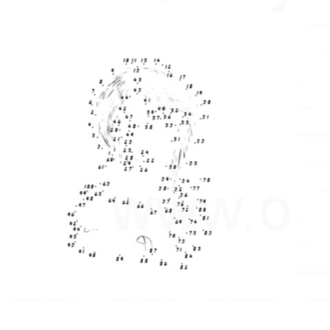 Play or print the free Dreaming woman Connect the dots game | Oh My Dots!