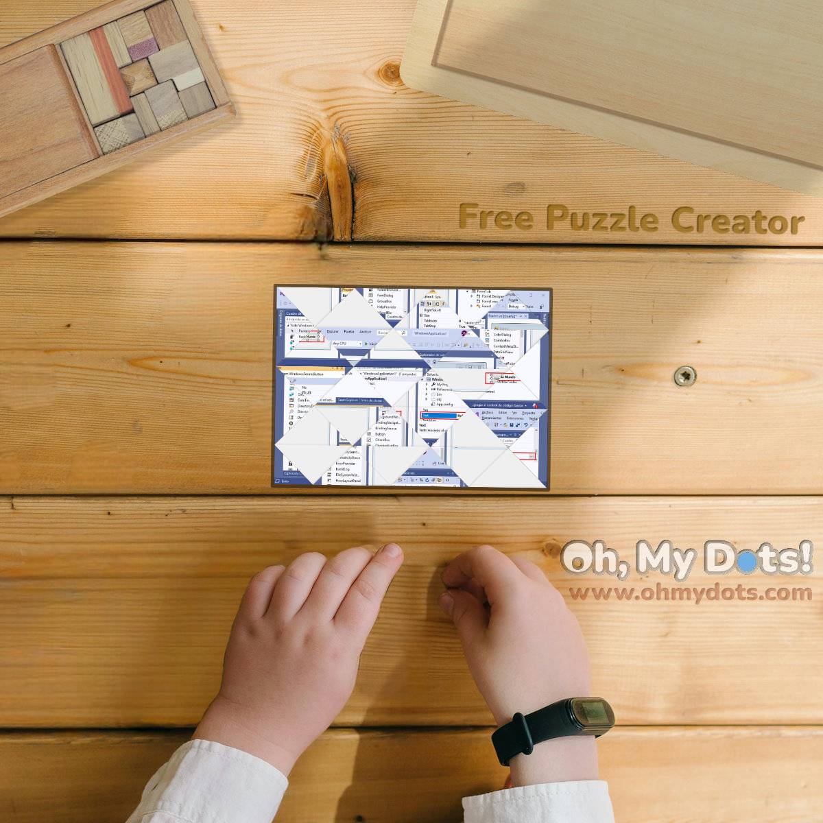 Play or print the free VISUAL BASIC Picture Puzzle game | Oh My Dots!