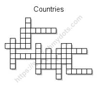 Play or print the free Countries Crossword game | Oh My Dots!